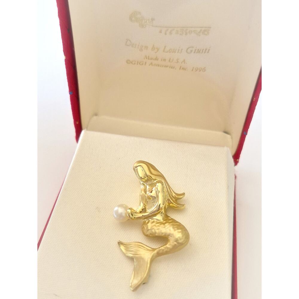 Vintage Mermaid Brooch In Original Box - Gigis Accessories by Louis Giusti